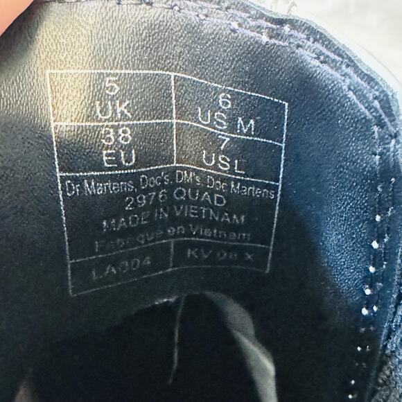 Dr Martens Boots Womens 7 White Leather Chelsea 2976 Quad Platform Retro Slip On - Picture 11 of 12